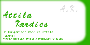 attila kardics business card